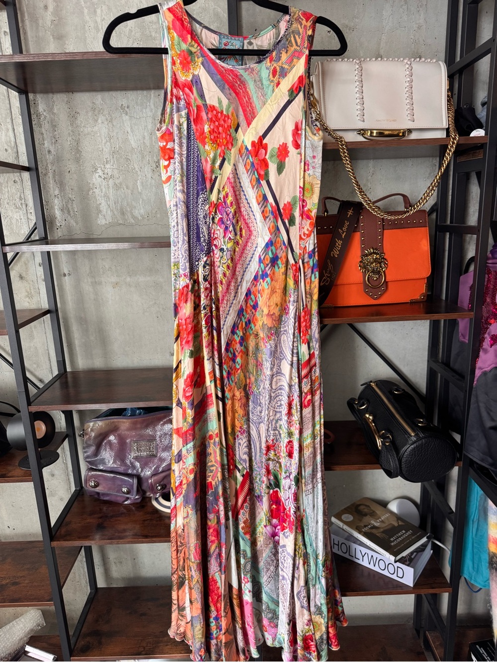 Johnny Was Multicolor Floral Patchwork Maxi Skirt Size XS but fits Small